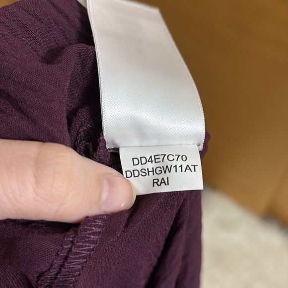 NWT DKNY Long Sleeve Faux Wrap Dress In Raisin Color Size 2 - Picture 11 of 15